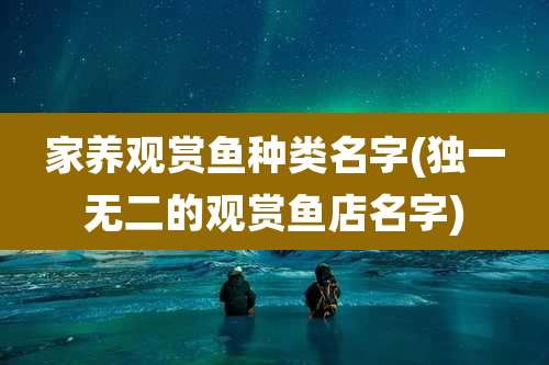 家养观赏鱼种类名字(独一无二的观赏鱼店名字)