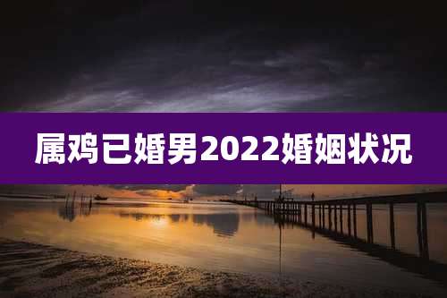 属鸡已婚男2022婚姻状况