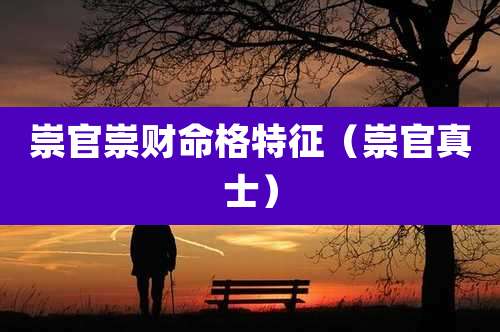 崇官崇财命格特征（崇官真士）