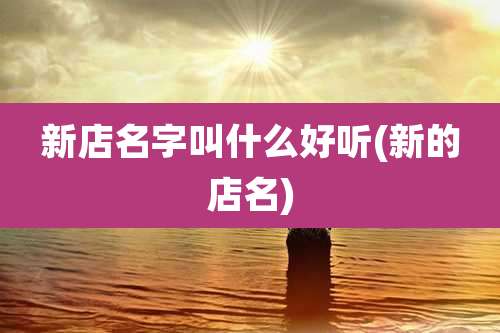 新店名字叫什么好听(新的店名)