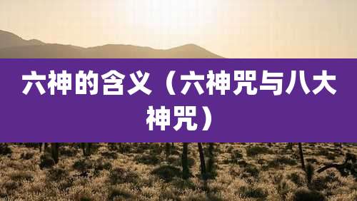 六神的含义（六神咒与八大神咒）
