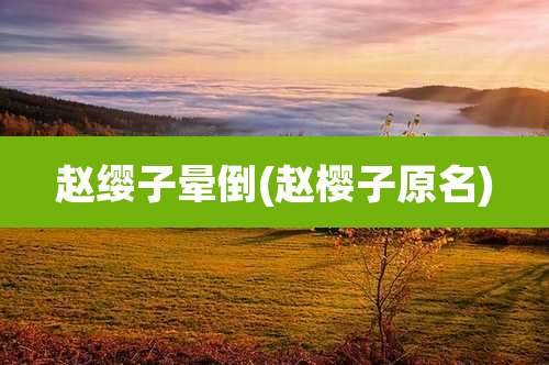 赵缨子晕倒(赵樱子原名)