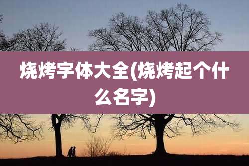 烧烤字体大全(烧烤起个什么名字)