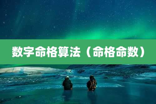数字命格算法（命格命数）