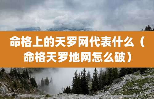 命格上的天罗网代表什么（命格天罗地网怎么破）