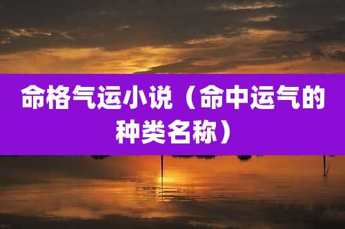 命格气运小说（命中运气的种类名称）