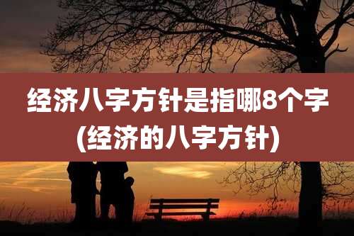 经济八字方针是指哪8个字(经济的八字方针)