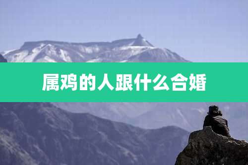 属鸡的人跟什么合婚