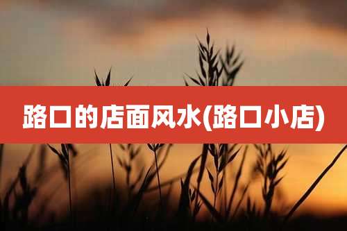 路口的店面风水(路口小店)