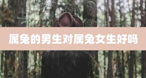 属兔的男生对属兔女生好吗