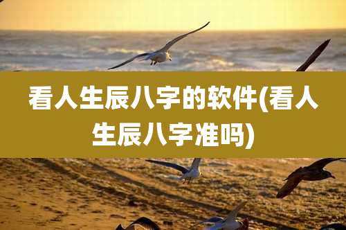 看人生辰八字的软件(看人生辰八字准吗)