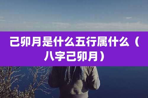 己卯月是什么五行属什么（八字己卯月）
