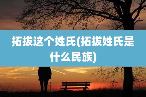 拓拔这个姓氏(拓拔姓氏是什么民族)