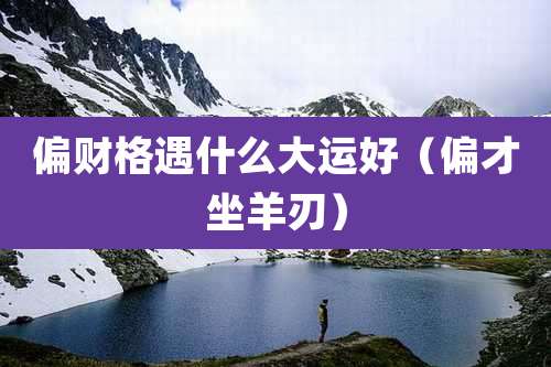 偏财格遇什么大运好（偏才坐羊刃）