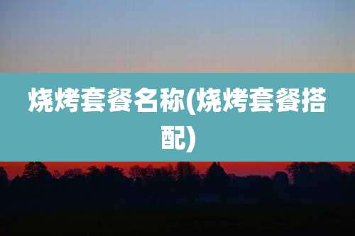 烧烤套餐名称(烧烤套餐搭配)