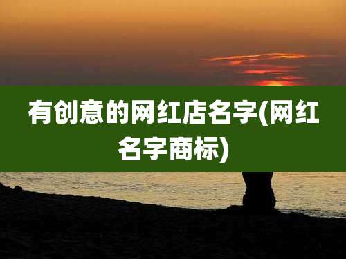 有创意的网红店名字(网红名字商标)