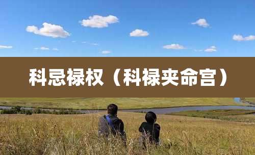 科忌禄权(科禄夹命宫)