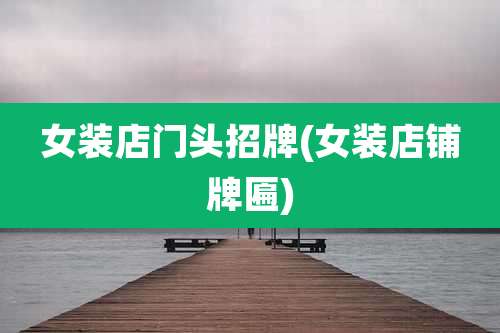 女装店门头招牌(女装店铺牌匾)