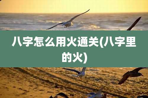 八字怎么用火通关(八字里的火)