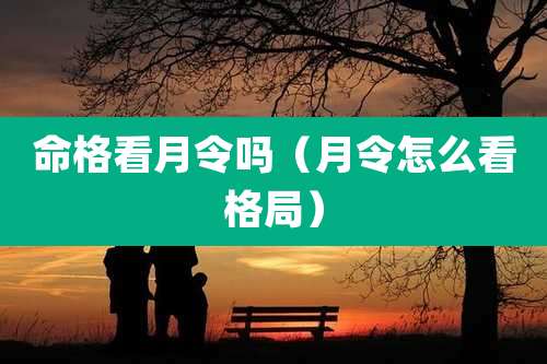 命格看月令吗（月令怎么看格局）