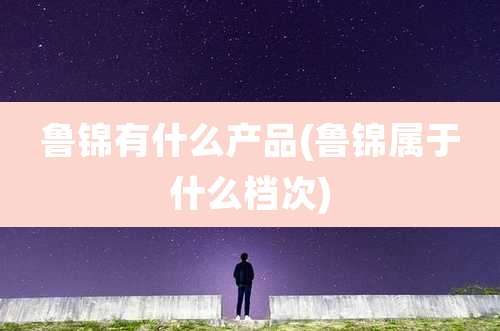 鲁锦有什么产品(鲁锦属于什么档次)