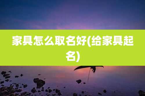 家具怎么取名好(给家具起名)