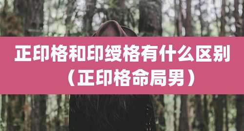 正印格和印绶格有什么区别（正印格命局男）