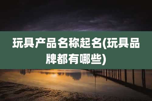 玩具产品名称起名(玩具品牌都有哪些)