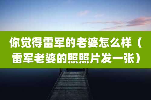 你觉得雷军的老婆怎么样（雷军老婆的照照片发一张）