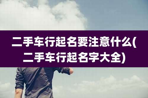 二手车行起名要注意什么(二手车行起名字大全)