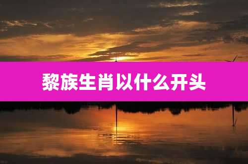 黎族生肖以什么开头