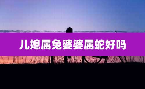 儿媳属兔婆婆属蛇好吗