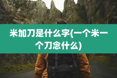 米加刀是什么字(一个米一个刀念什么)