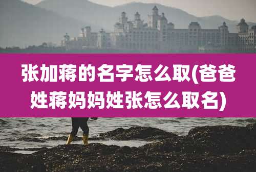 张加蒋的名字怎么取(爸爸姓蒋妈妈姓张怎么取名)