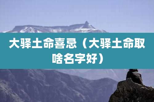 大驿土命喜忌(大驿土命取啥名字好)