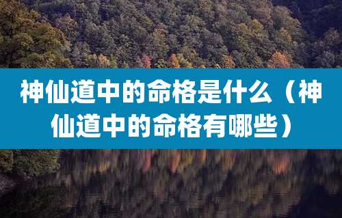 神仙道中的命格是什么（神仙道中的命格有哪些）