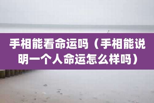 手相能看命运吗(手相能说明一个人命运怎么样吗)