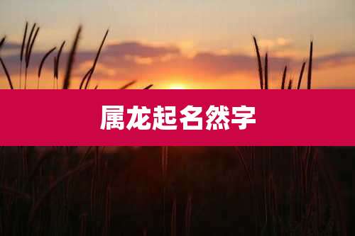 属龙起名然字