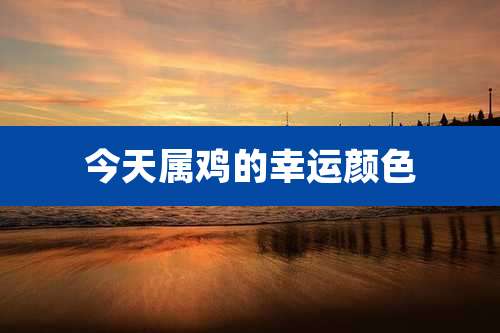 今天属鸡的幸运颜色