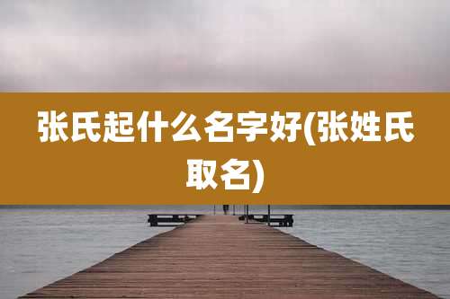 张氏起什么名字好(张姓氏取名)