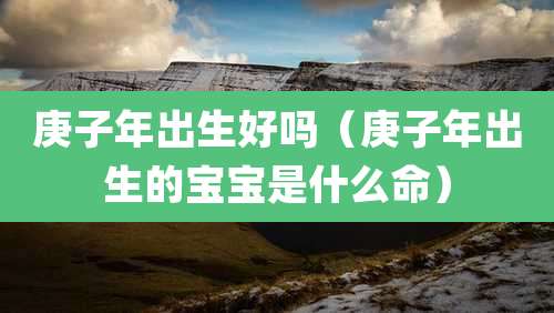 庚子年出生好吗（庚子年出生的宝宝是什么命）