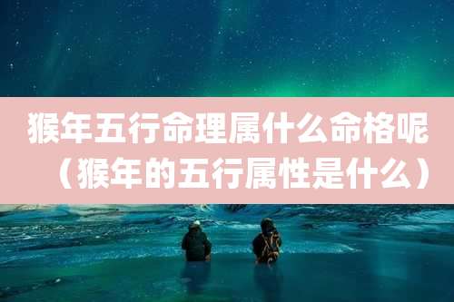 猴年五行命理属什么命格呢(猴年的五行属性是什么)