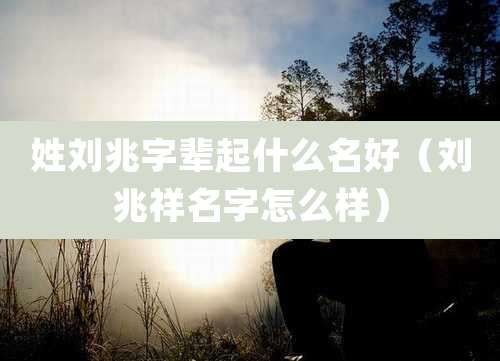 姓刘兆字辈起什么名好(刘兆祥名字怎么样)
