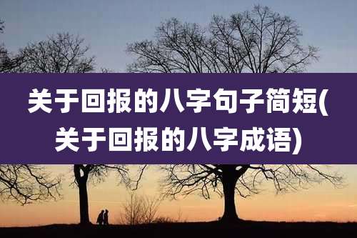 关于回报的八字句子简短(关于回报的八字成语)