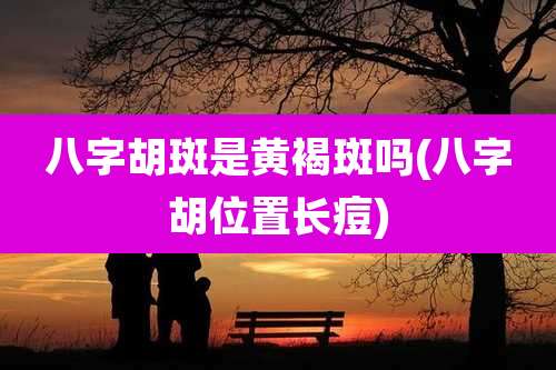 八字胡斑是黄褐斑吗(八字胡位置长痘)