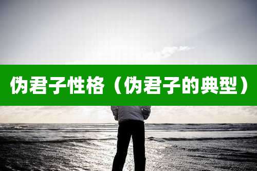 伪君子性格（伪君子的典型）