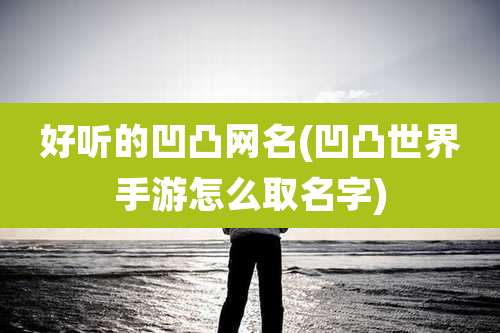 好听的凹凸网名(凹凸世界手游怎么取名字)