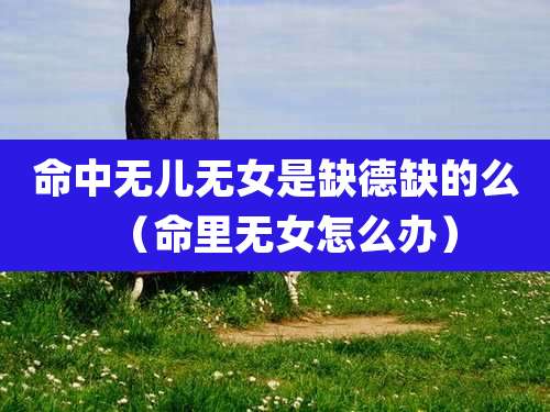 命中无儿无女是缺德缺的么（命里无女怎么办）