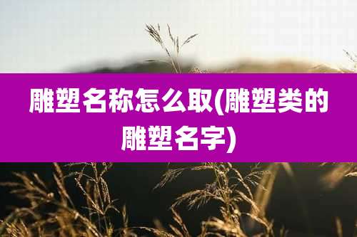 雕塑名称怎么取(雕塑类的雕塑名字)