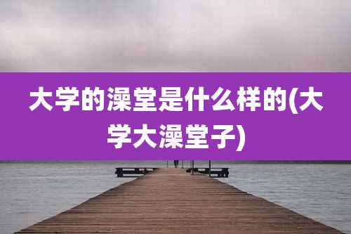 大学的澡堂是什么样的(大学大澡堂子)